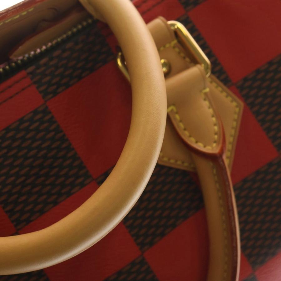 LOUIS VUITTON ルイヴィトン ダミエ スピーディ 40 バンドリエール ボストンバッグ レッド/ブラウン N40580 RFIDの画像