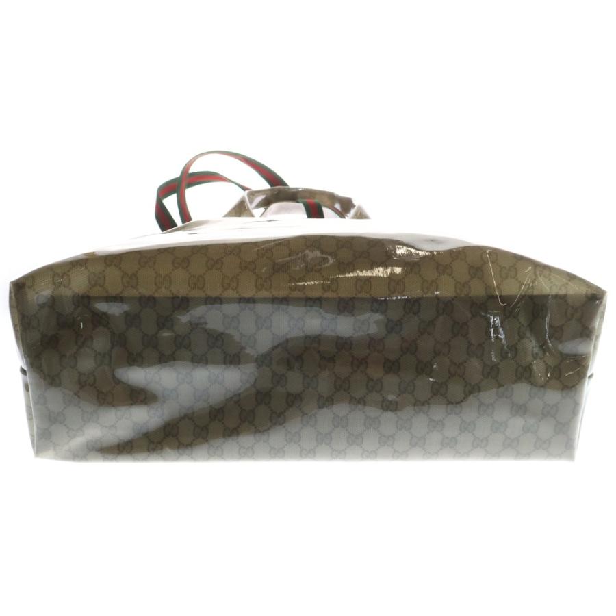 GUCCI グッチ GGシースルー PVC ビッグトートバッグ ブラウン 779510