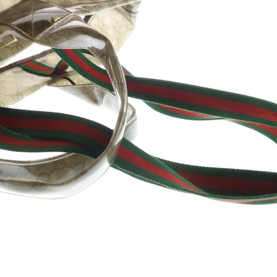 GUCCI グッチ GGシースルー PVC ビッグトートバッグ ブラウン 779510
