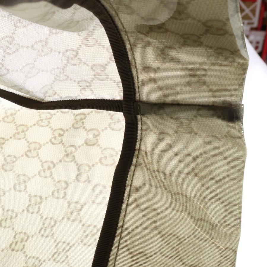 GUCCI グッチ GGシースルー PVC ビッグトートバッグ ブラウン 779510