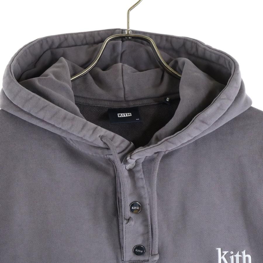 KITH（キス） スナップボタン プルオーバーパーカー グレー : BRING