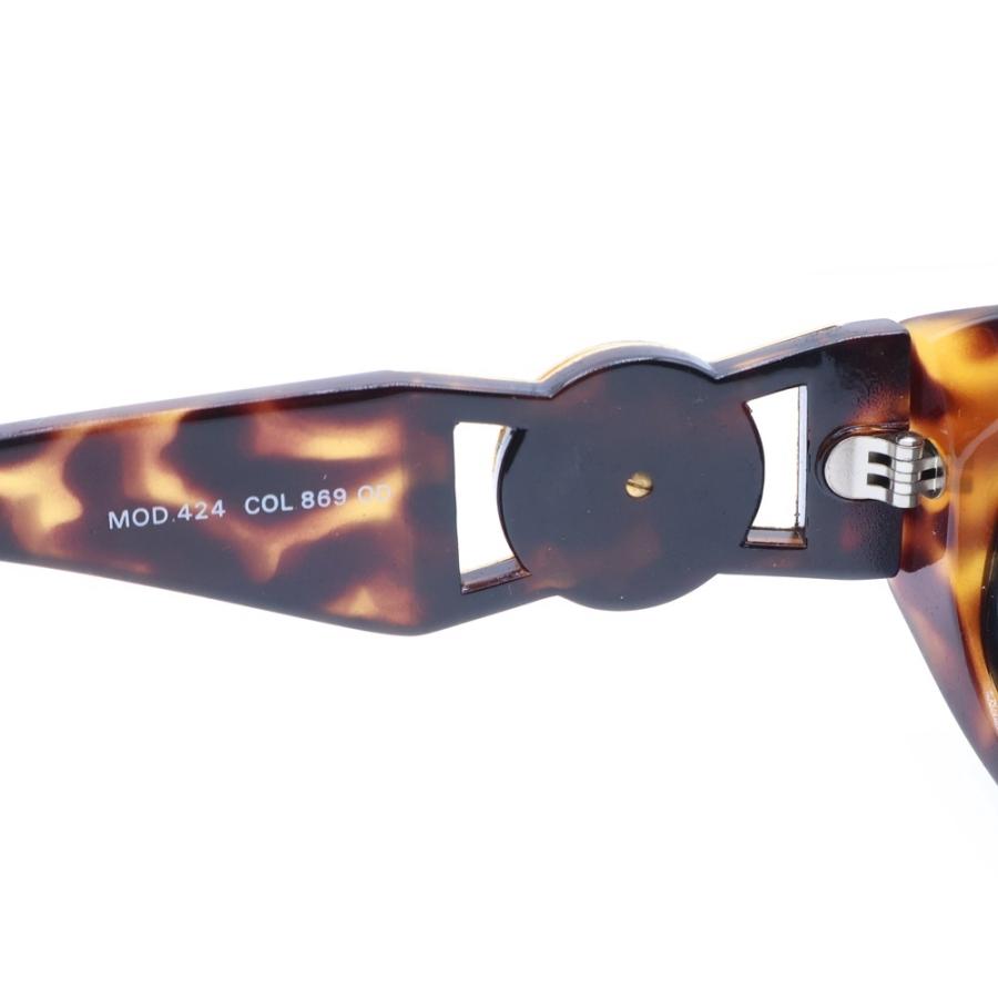 GIANNI VERSACE ジャンニ ヴェルサーチ メデューサ装飾  ラウンドフレーム オーバルサングラス メガネ ブラウン 424 GIANNI VERSACE ジャンニ ヴェルサーチ メデューサ装飾 ラウンド