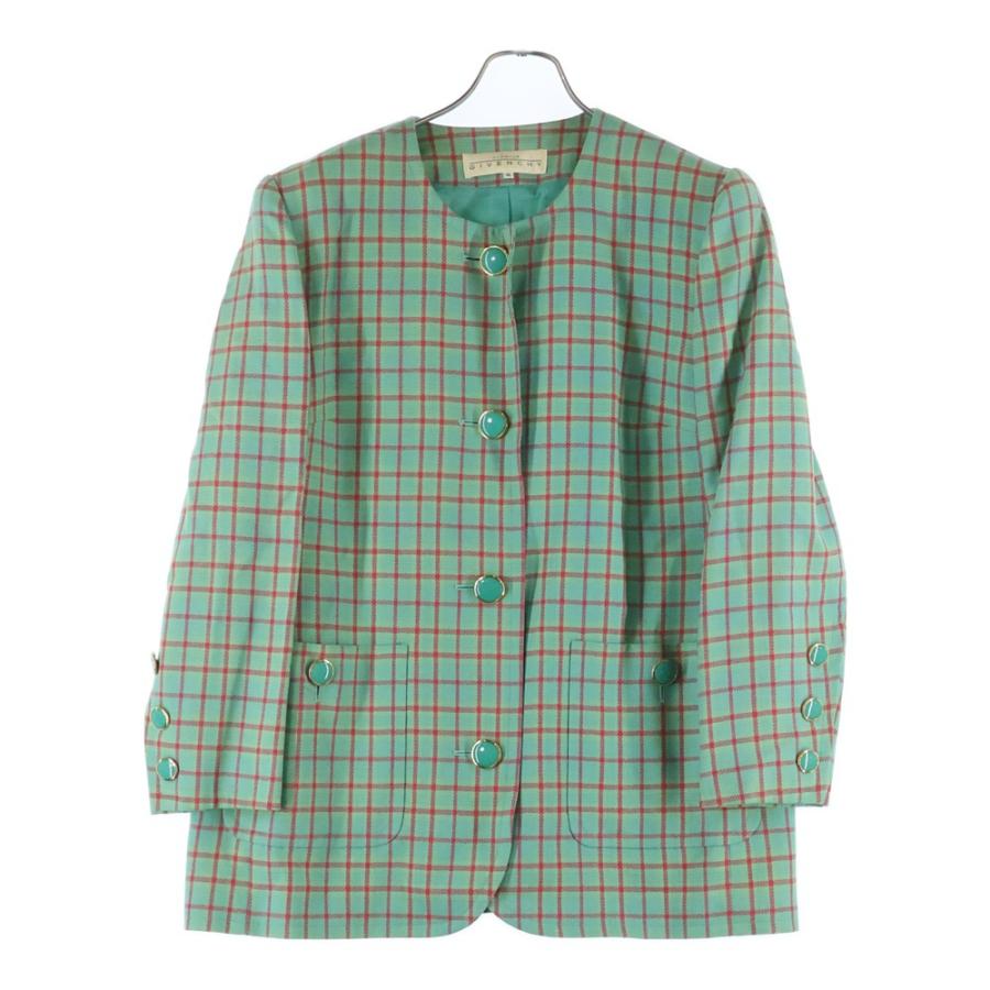 GLAMOUR by GIVENCHY七分袖 ノーカラーシャツ ロゴ 総柄 UVカット 吸水速