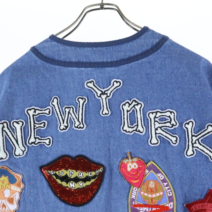 Supreme（シュプリーム） 21SS Patches Denim BaseballJersey パッチ