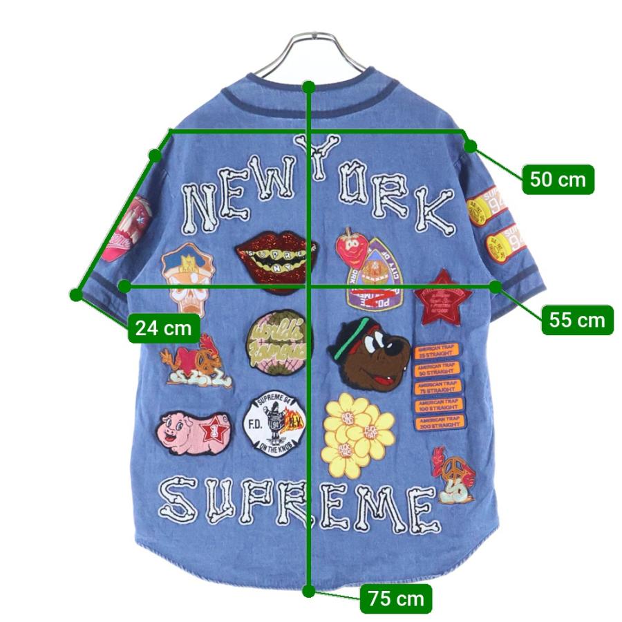 ウェア Supreme Patches Denim Baseball Jersey Supreme（シュプリーム） 21SS Patches Denim BaseballJersey パッチ