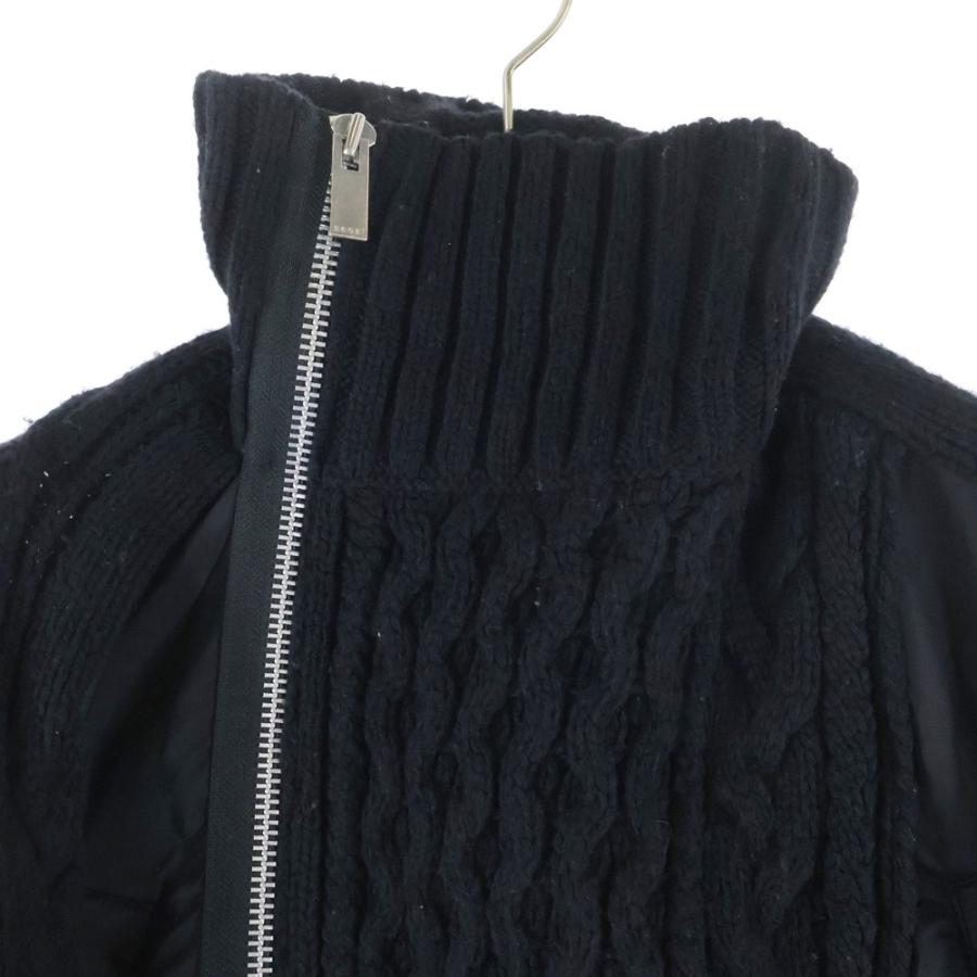 sacai（サカイ） 23AW NYLON TWILL MIX KNIT BLOUSON ナイロン ツイル