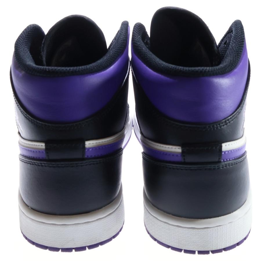 Air Jordan 1 MID ハイカット スニーカー ブラック/パープル NIKE（ナイキ） AIR JORDAN 1 MID エアジョーダン1 ミッドカット