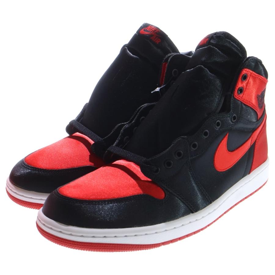 Air Jordan ハイカット シューズ レッド/ブラック NIKE（ナイキ） AIR JORDAN 1 ウィメンズ エアジョーダン サテン