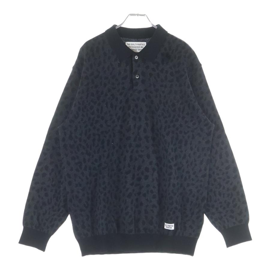 WACKO MARIA（ワコマリア） 23AW LEOPARD KNIT POLO SHIRT レオパード