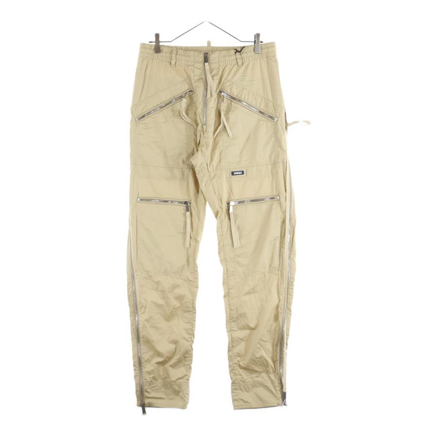 DSQUARED2 ディースクエアード 22SS PARACHUTE TROUSERS サイドジップ パラシュート ジョガーパンツ トラウザー ベージュ S71KB0454 S54540 DSQUARED2（ディースクエアード） 22SS PARACHUTE TROUSERS サイド