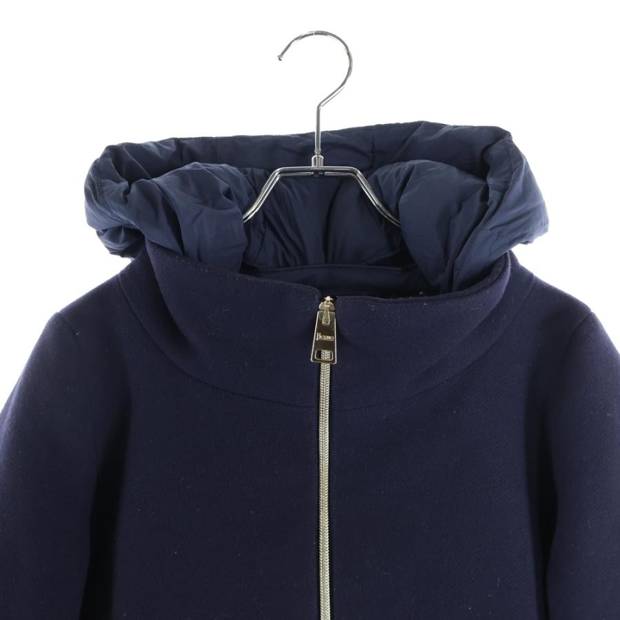 HERNO（ヘルノ） 異素材切り替え フーデッドウールダウンコート