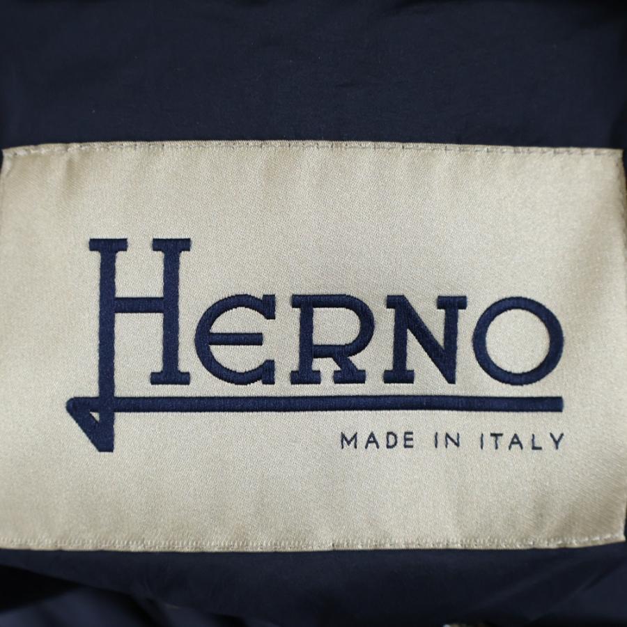 HERNO（ヘルノ） 異素材切り替え フーデッドウールダウンコート
