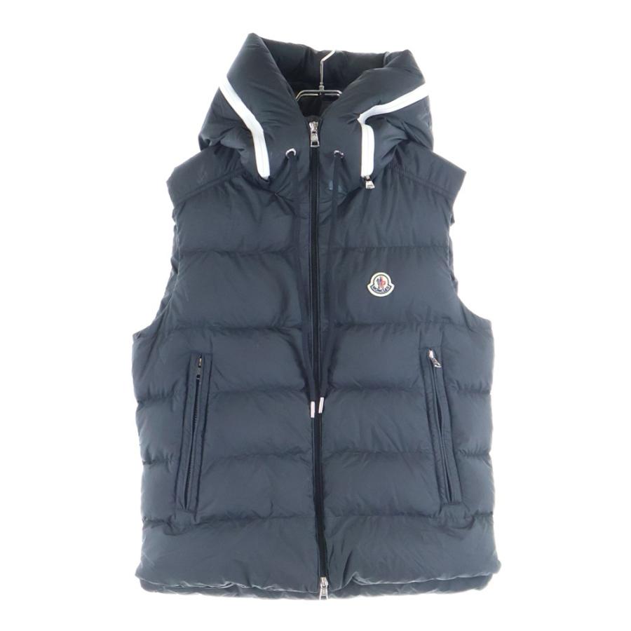 MONCLER（モンクレール） CARDAMINE ロゴ刺繍ダウンベスト ブラック