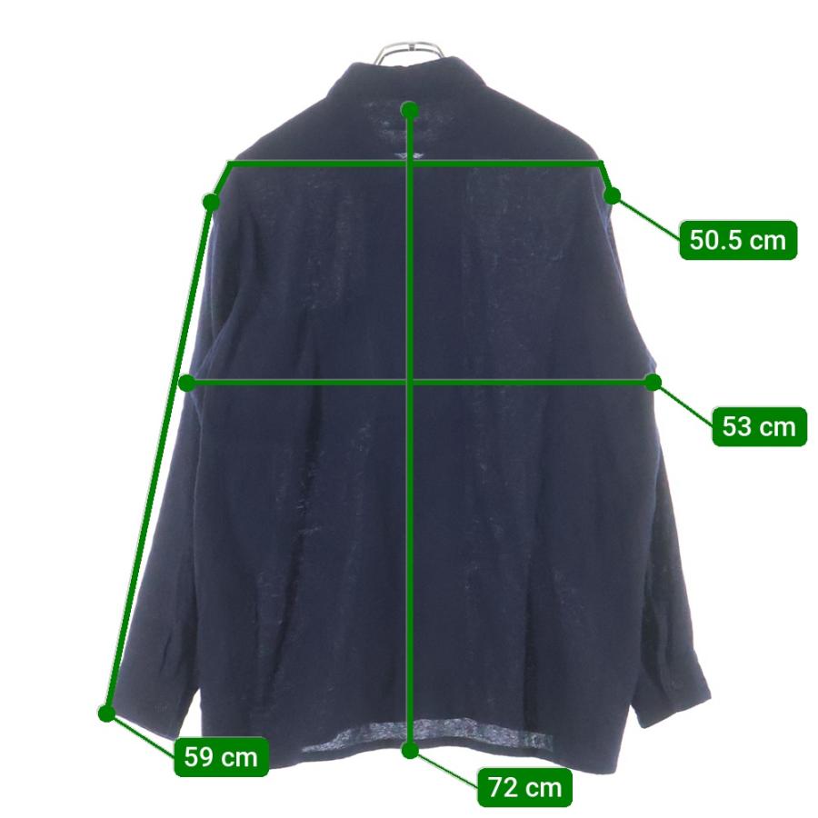 COMOLI（コモリ） 22SS カシミヤ和紙 オープンカラー長袖シャツ