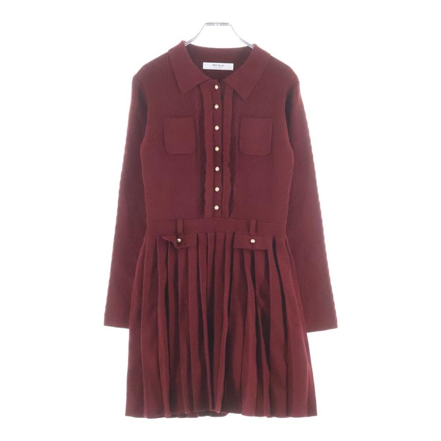 Her lip to ハーリップトゥ MARGOT PLEATED KNIT MINI DRESS