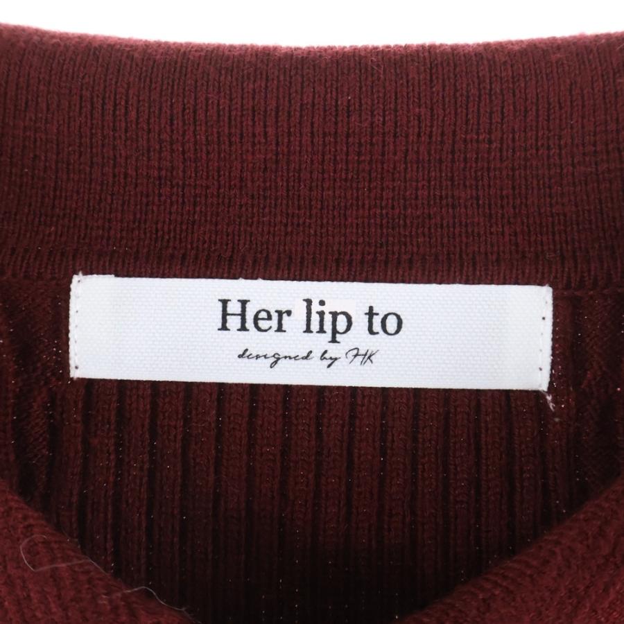 Her lip to ハーリップトゥ MARGOT PLEATED KNIT MINI DRESS