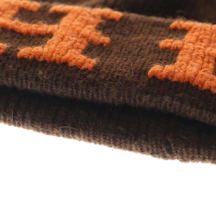 HERMES（エルメス） H ロゴ カシミヤ ニット帽 ビーニー ブラウン