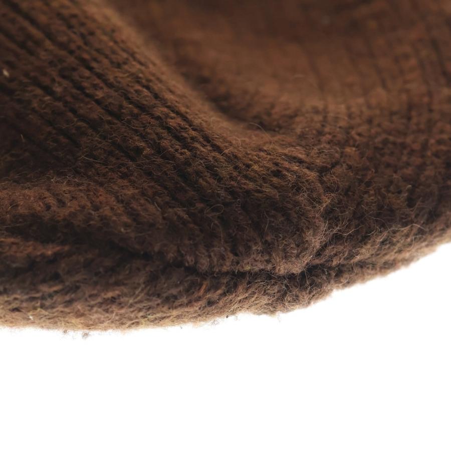 HERMES（エルメス） H ロゴ カシミヤ ニット帽 ビーニー ブラウン