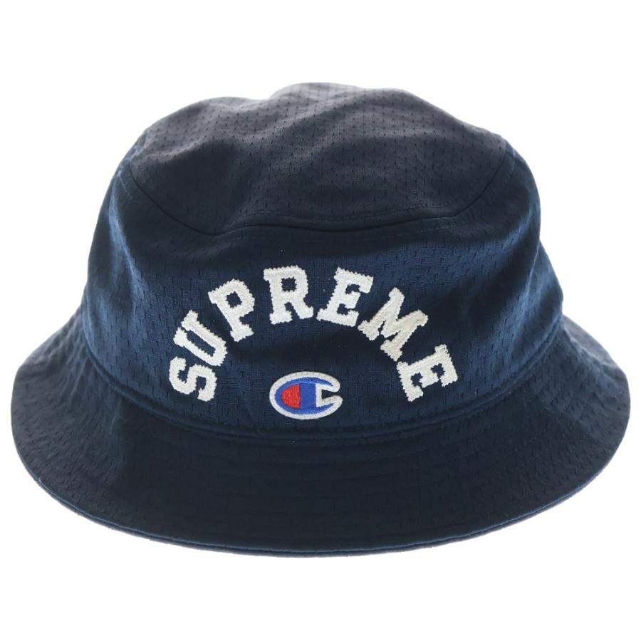 帽子 Supreme x Champion Mesh Crusher HAT SUPREME X CHAMPION MESH CRUSHER BUCKET HAT SS24 SIZE S/M NAVY Free