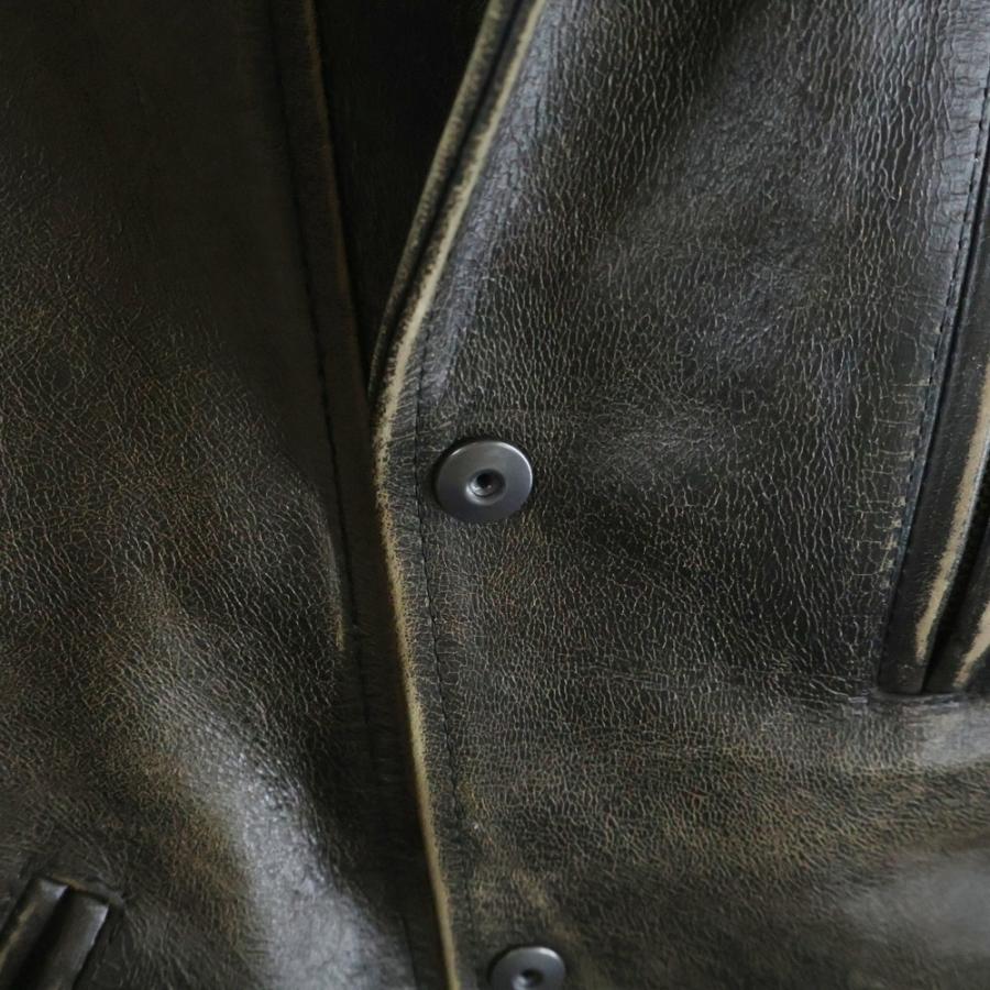 イサムカタヤマバックラッシュ ジャパンホースレザー クラック仕上げ