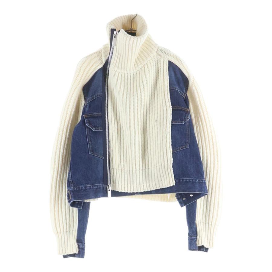 sacai（サカイ） DENIM × KNIT BLOUSON デニムドッキング ジップアップ