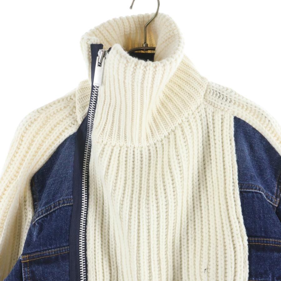sacai（サカイ） DENIM × KNIT BLOUSON デニムドッキング ジップアップ