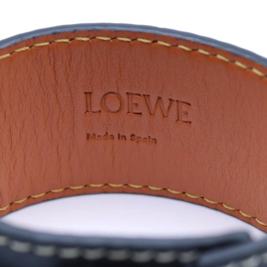 LOEWE（ロエベ） アナグラム レザー ブレスレット ブラック 181951