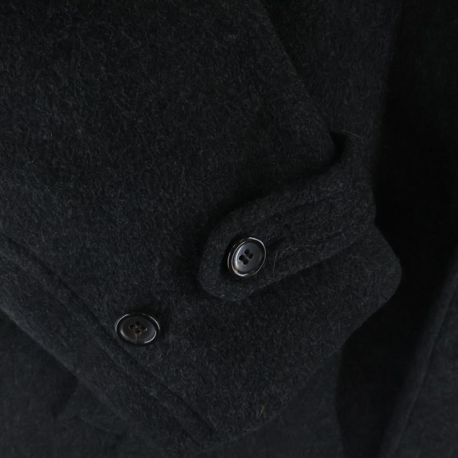 COMME des GARCONS HOMME コムデギャルソンオム 80〜90S ネップ加工 ダブルポケット ウールチェスターコート グレー HC-080130_4