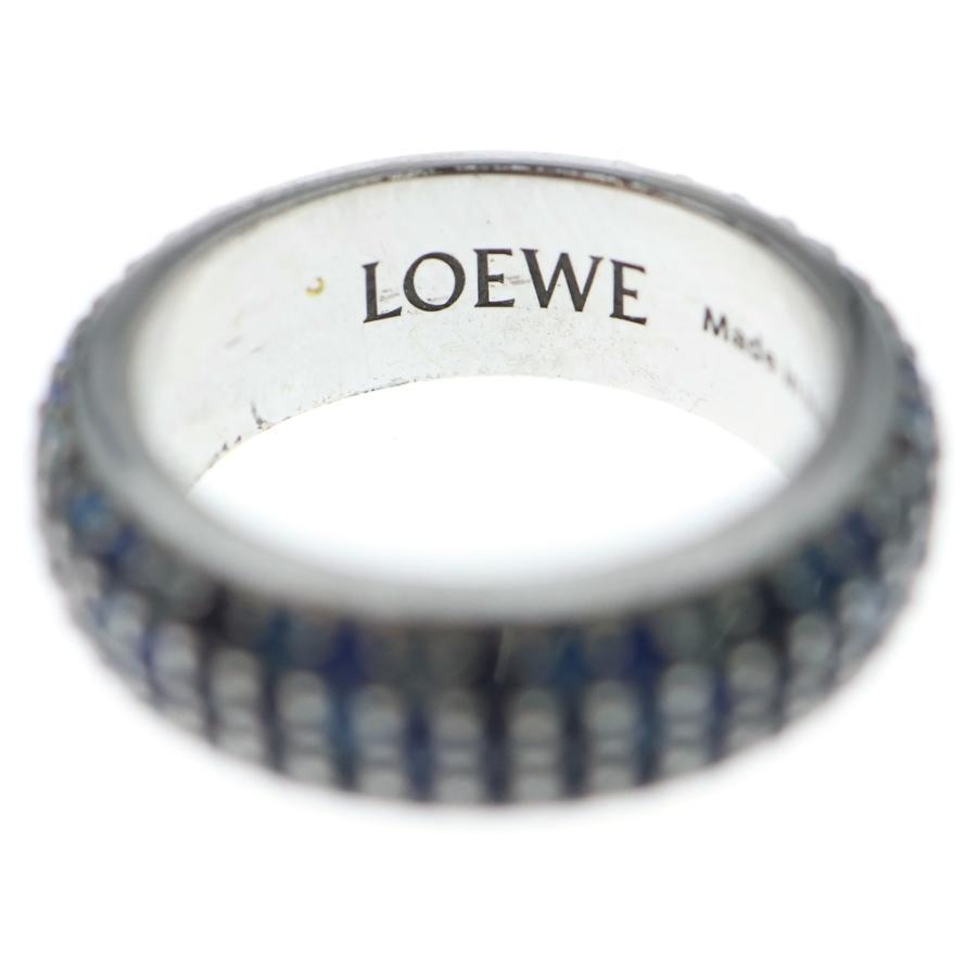 LOEWE（ロエベ） シン リング パヴェ クリスタル シルバー/ブルー