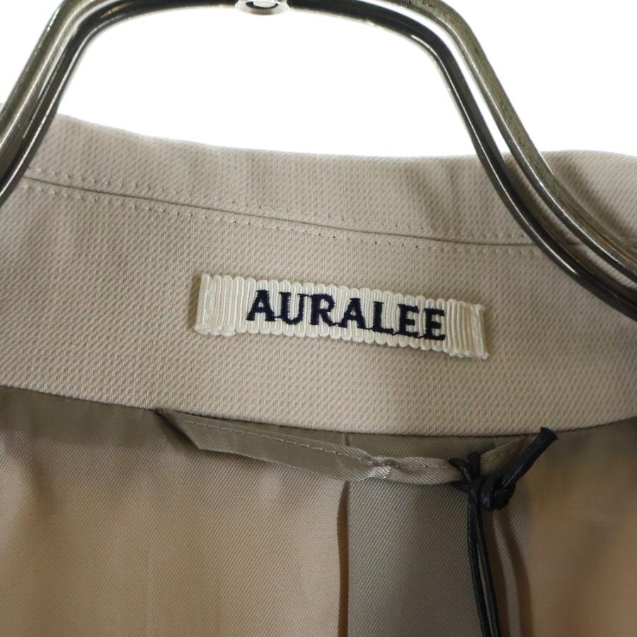 AURALEE オーラリー TWISTED DOUBLE CLOTH COAT ツイストダブルクロスコート トレンチコート アイボリー A25AC01WDの画像