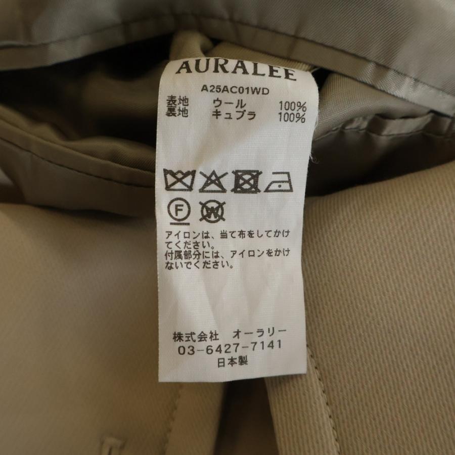 AURALEE オーラリー TWISTED DOUBLE CLOTH COAT ツイストダブルクロスコート トレンチコート アイボリー A25AC01WDの画像