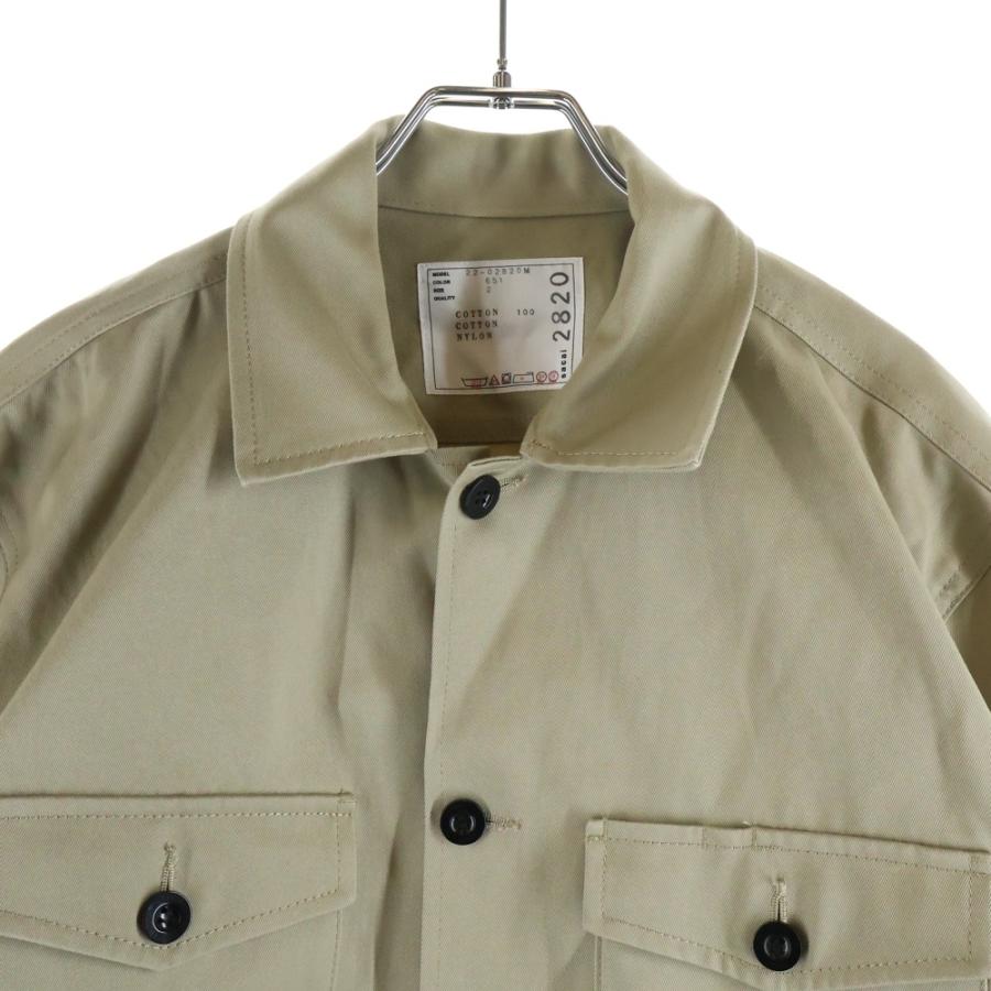 sacai（サカイ） 22AW コットンチノシャツ ジャケット ベージュ 22