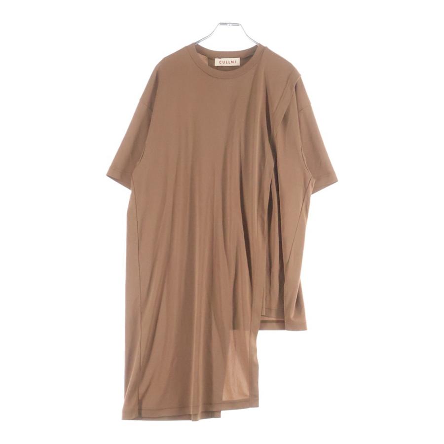 CULLNI（クルニ） カッティング アシンメトリーヘム ヘンリーネック T