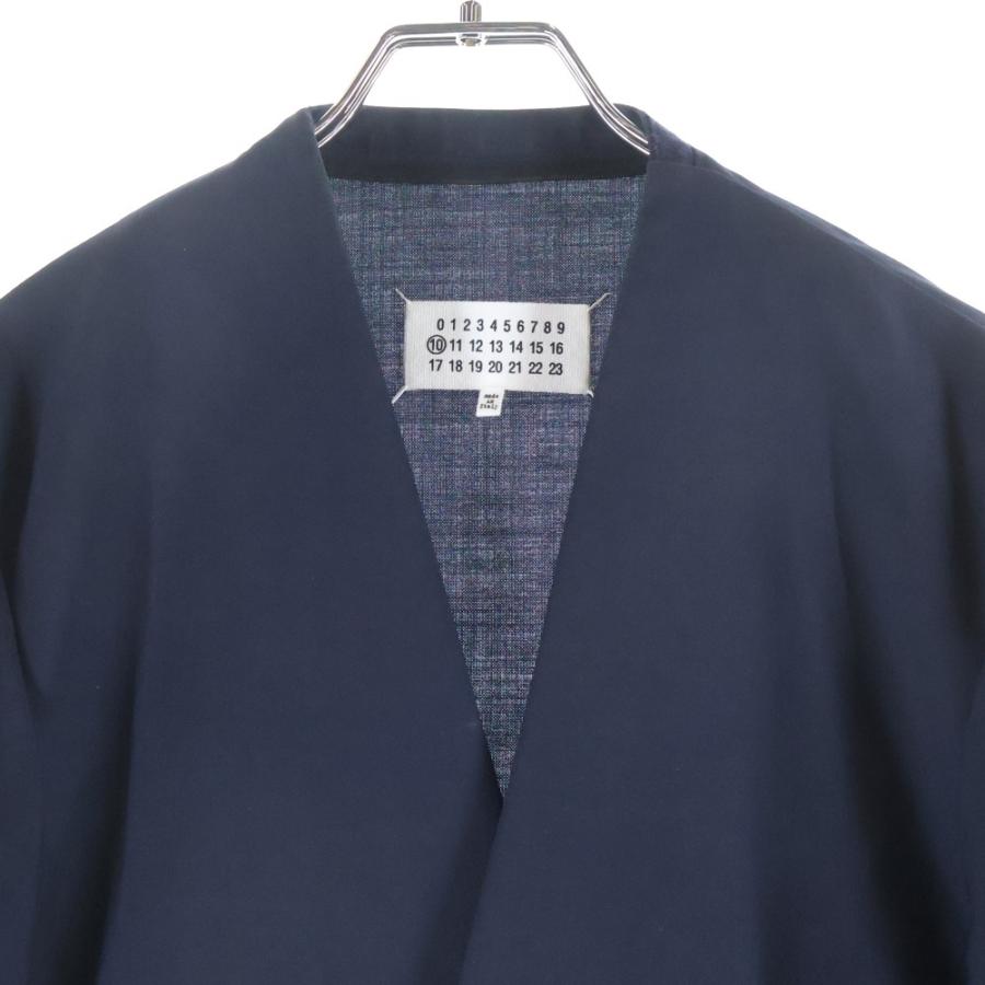 マルジェラ　ナイロン　ジャケット　ネイビー 中古・古着通販】Maison Margiela (メゾンマルジェラ) ノーカラー