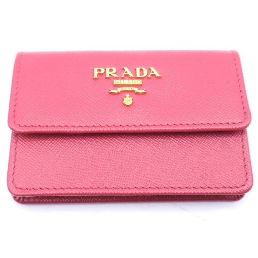 PRADA（プラダ） サフィアーノメタル カードケース ピンク 1M0881
