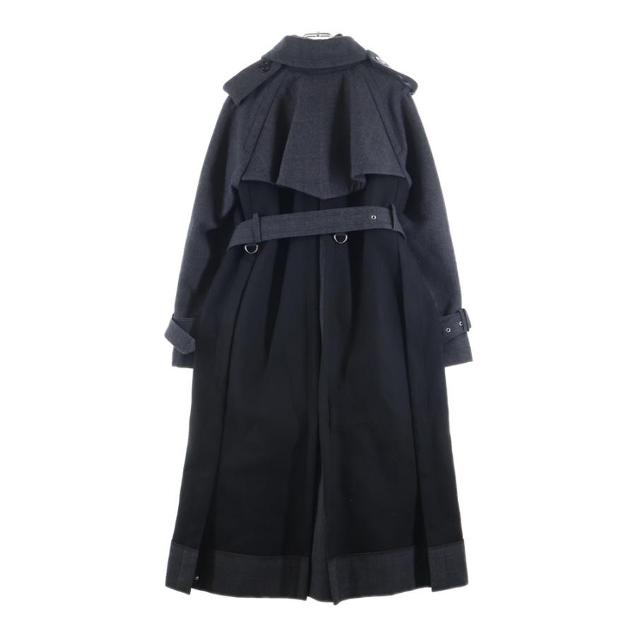 sacai（サカイ） 22AW チェック柄 ボンディングロングコート