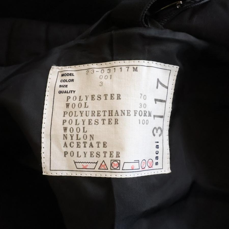 sacai（サカイ） 23AW Suiting Bonding Coat スーツィング