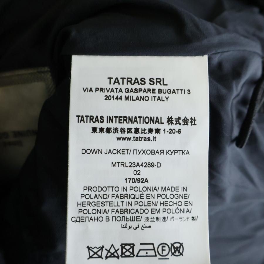 TATRAS タトラス 23AW DOMIZIANO ドミッツィアーノ アームロゴデザイン ジップアップ ダウンジャケット ブラック MTRL23A4289-Dの画像
