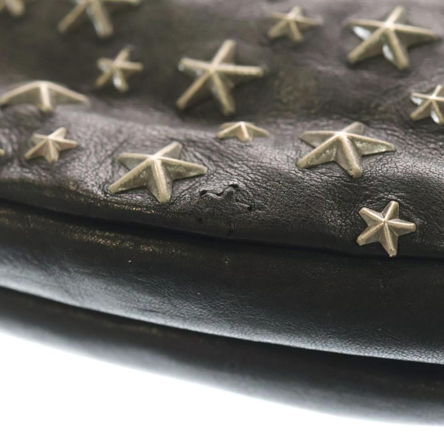 JIMMY CHOO ジミーチュウ DERRY BLS BLACK デリー ビーエルエス スタッズスターデザイン レザー ショルダーバッグ ブラック_5