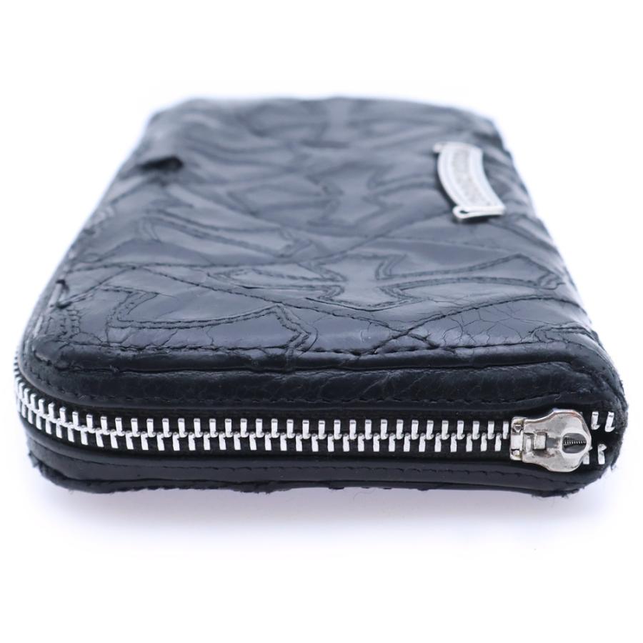 クロムハーツ REC F ZIP/QUILTED セメタリークロスキルティングレザー 