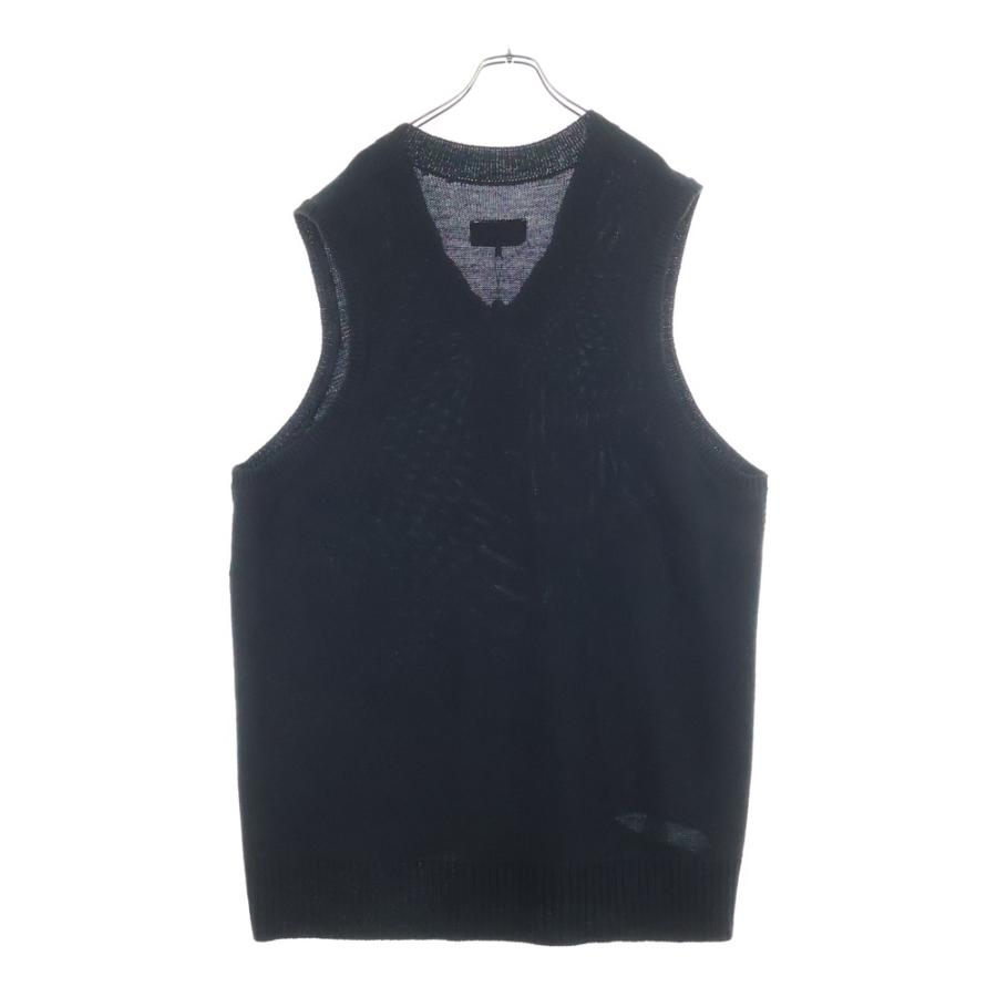 メゾンマルジェラ Maison Margielaデストロイ ニットベスト 黒 MM6 Maison Margiela エムエムシックスメゾンマルジェラ 25AW オーバー
