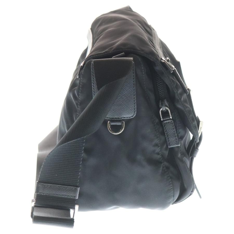 PRADA プラダ VERA SPORT 三角プレート トライアングルロゴ メッセンジャー ショルダー バッグ ブラック BT6671_2