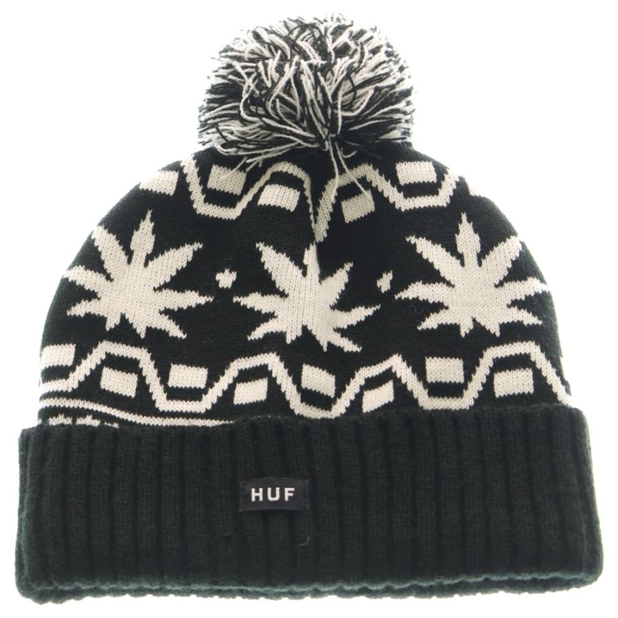 HUF（ハフ） APRES CUFF POM BEANIE 総柄 アクリルニットビーニー