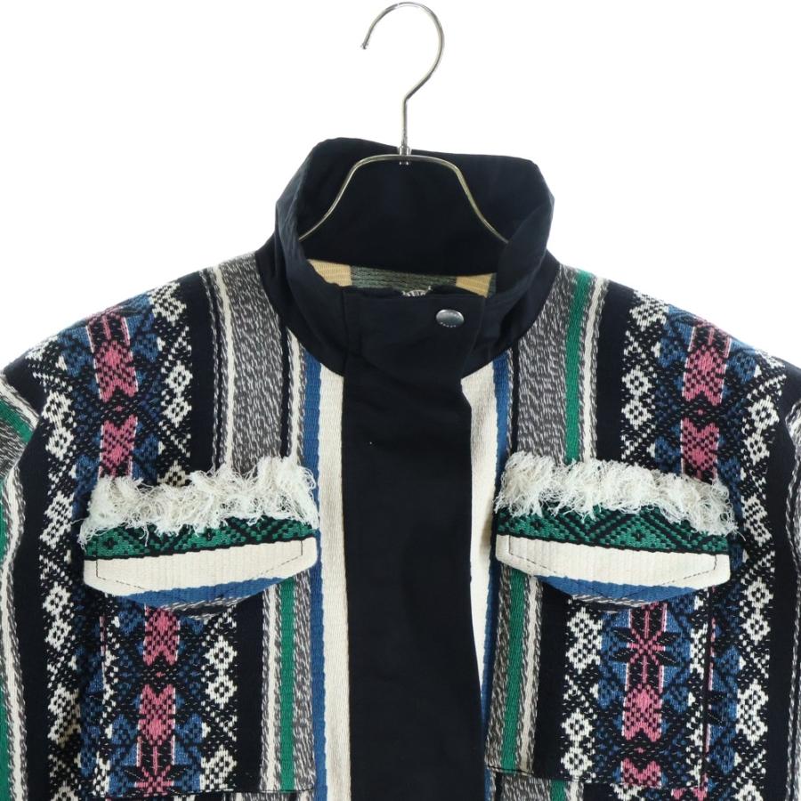 sacai（サカイ） 22SS Rug Jacquard Blouson ラグ ジャガード フリンジ