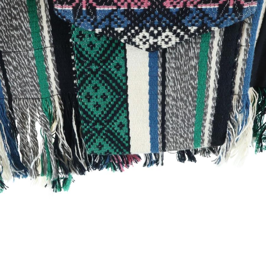 sacai（サカイ） 22SS Rug Jacquard Blouson ラグ ジャガード フリンジ