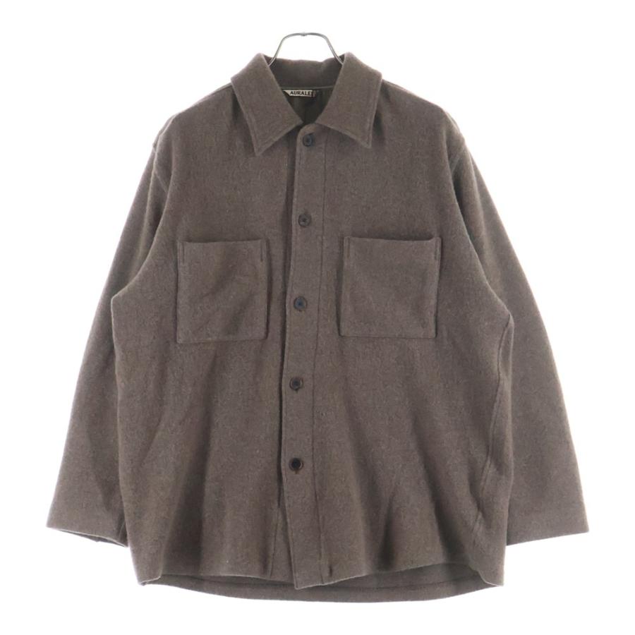 22awAURALEE ウールカシミヤ長袖シャツ AURALEE（オーラリー） 21AW カシミヤウール ブラッシュド ジャージー