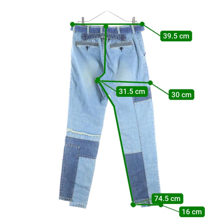 sacai（サカイ） 21SS PATCH WORK DENIM PANTS パッチワーク マルチ