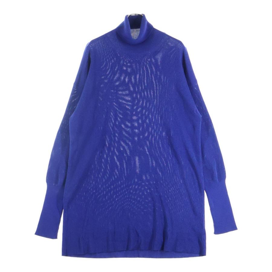 Maison Margiela メゾンマルジェラ 18SS エルボーパッチ タートルネックロングセーター ニット ブルー レディース S51HA0793 Maison Margiela（メゾンマルジェラ） 18SS エルボーパッチ