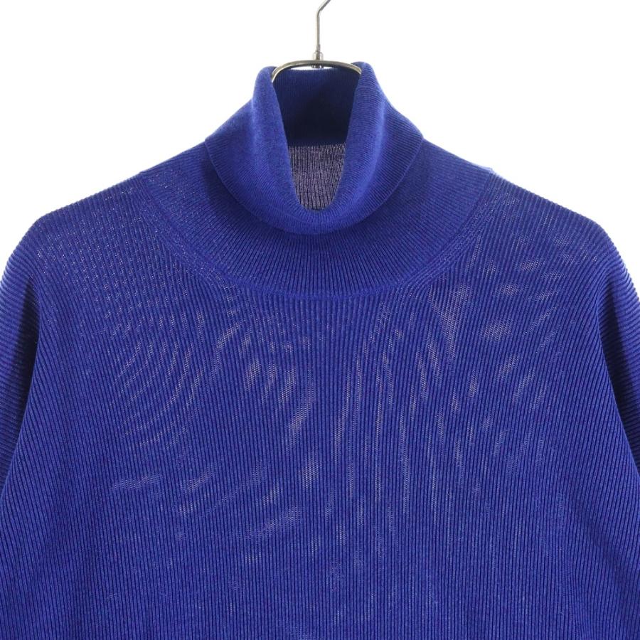 Maison Margiela メゾンマルジェラ 18SS エルボーパッチ タートルネックロングセーター ニット ブルー レディース S51HA0793 Maison Margiela（メゾンマルジェラ） 18SS エルボーパッチ