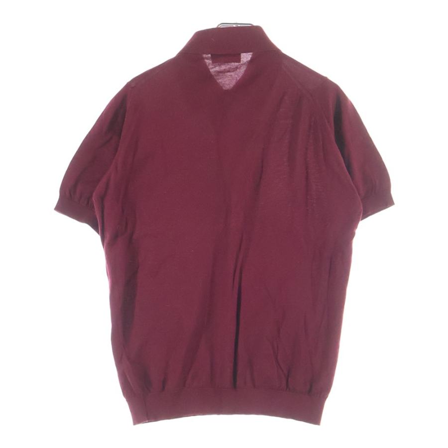 JOHN SMEDLEY 半袖ポロシャツ　バーガンディ　Mサイズ　美品 JOHN SMEDLEY（ジョンスメドレー） コットン 半袖ニットポロシャツ